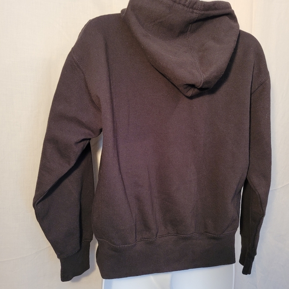 Black With Gold Embroidered IOWA Hooded Jacket - Picture 6 of 10